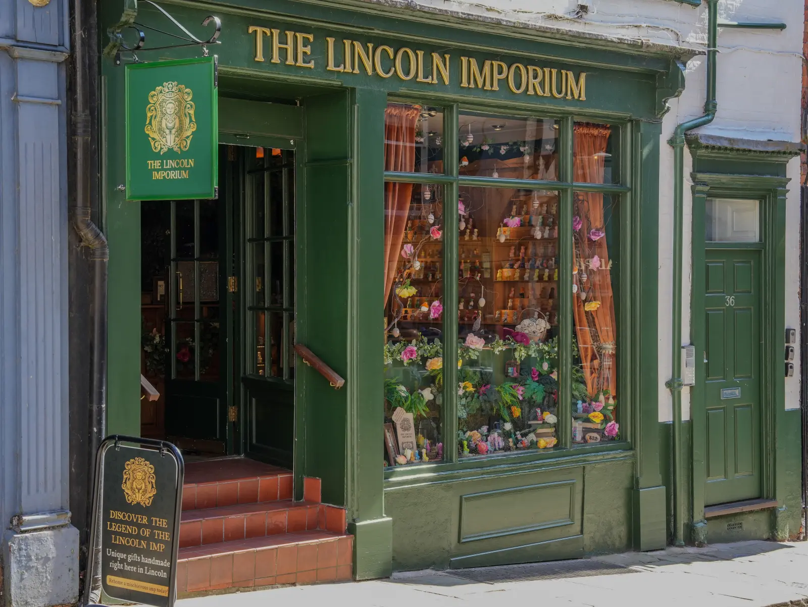 The green shopfront of The Lincoln Imporium on Steep Hill